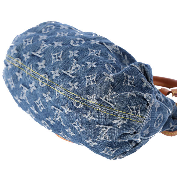 Louis Vuitton Monogram Blue Denim Monogram Small Handbag Pleaty Satchel M95020 - Picture 6 of 9